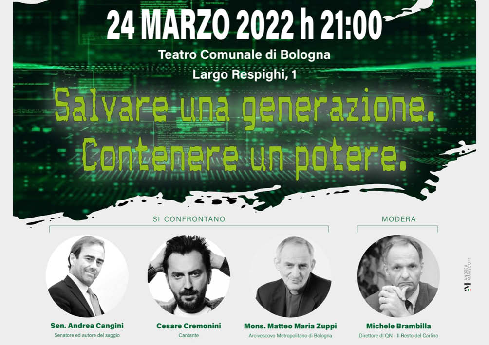 Prima presentazione di "CocaWeb", il nuovo libro di Andrea Cangini, con Cesare Cremonini, mons. Matteo Maria Zuppi e Michele Brambilla